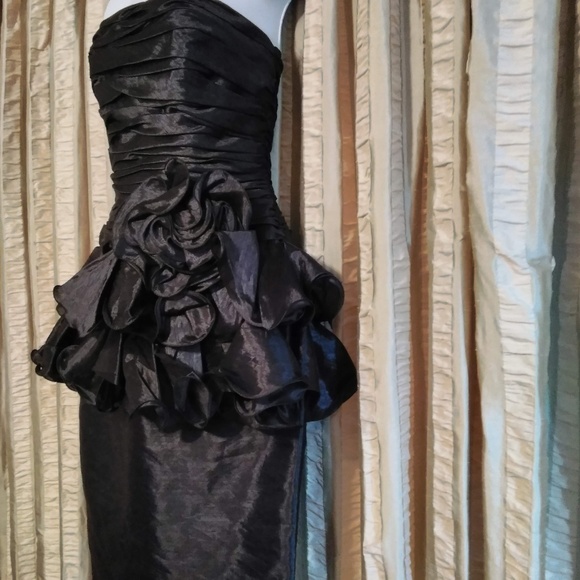 Size 8 A.J. Bari Vintage Black Formal Dress - Picture 2 of 6